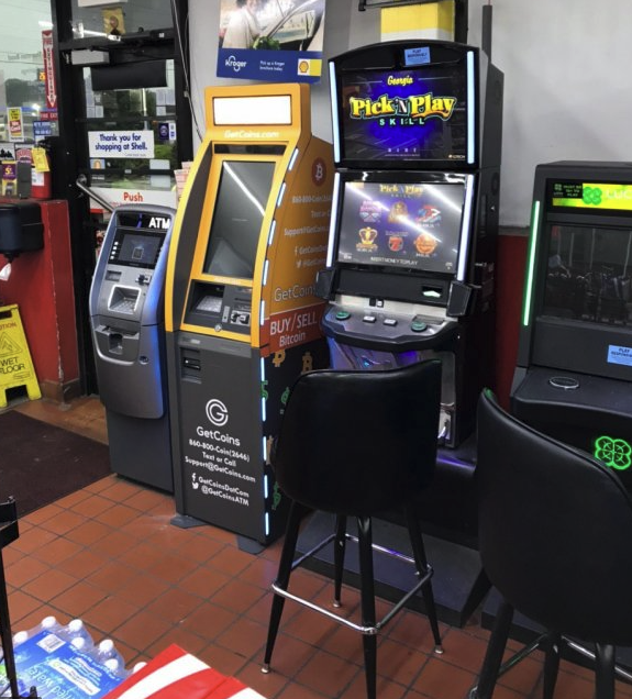Getcoins - Bitcoin ATM - Inside of Shell in Lithia Springs, Georgia