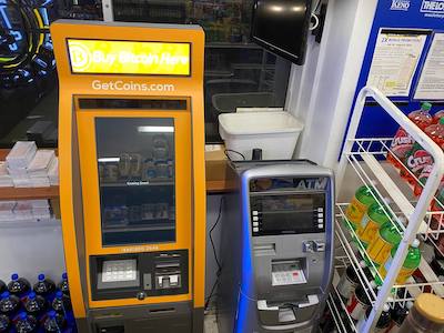 Getcoins - Bitcoin ATM - Inside of Happy Super Mart in Dorchester, Massachusetts