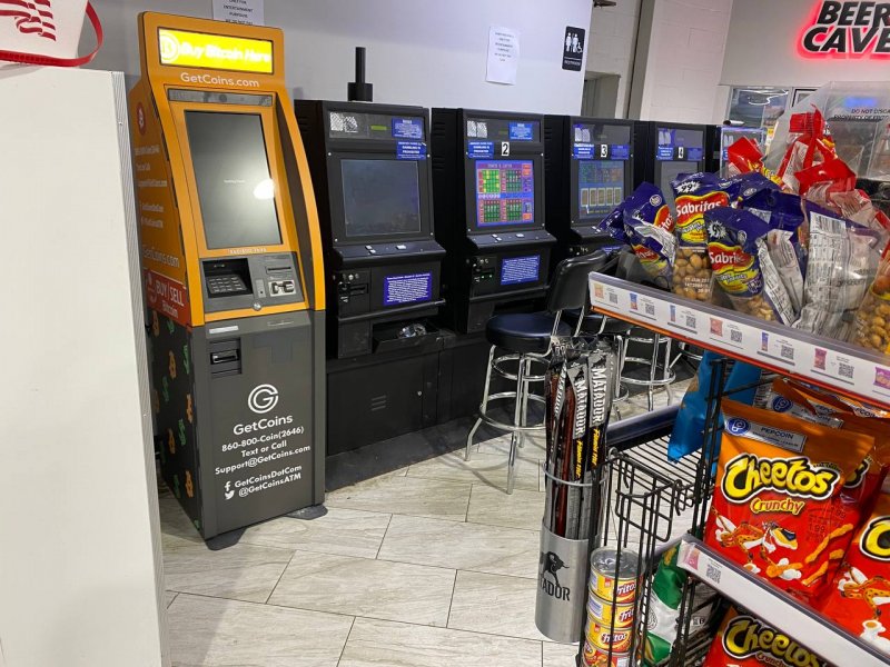 Getcoins - Bitcoin ATM - Inside of Chevron in Houston, Texas