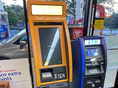 Getcoins - Bitcoin ATM - Inside of Exxon in Germantown, Maryland