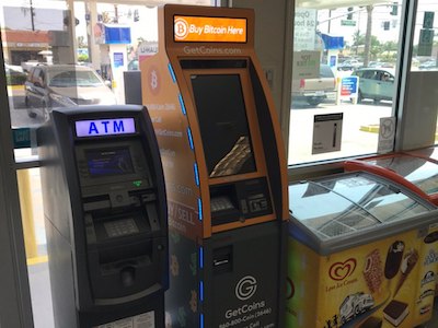 Getcoins - Bitcoin ATM - Inside of ARCO in Compton, California
