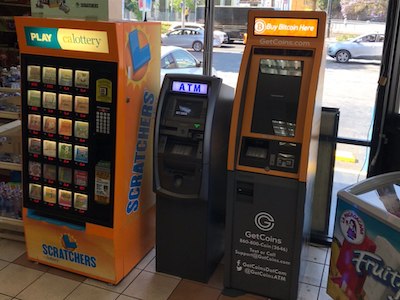 Getcoins - Bitcoin ATM - Inside of ARCO in Los Angeles, California