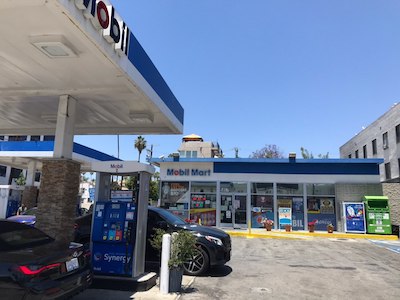 Getcoins - Bitcoin ATM - Inside of Mobil in Los Angeles, California