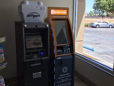 Getcoins - Bitcoin ATM - Inside of ARCO in Hanford, California