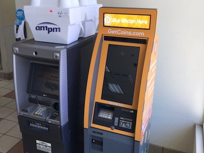 Getcoins - Bitcoin ATM - Inside of ARCO in Hanford, California