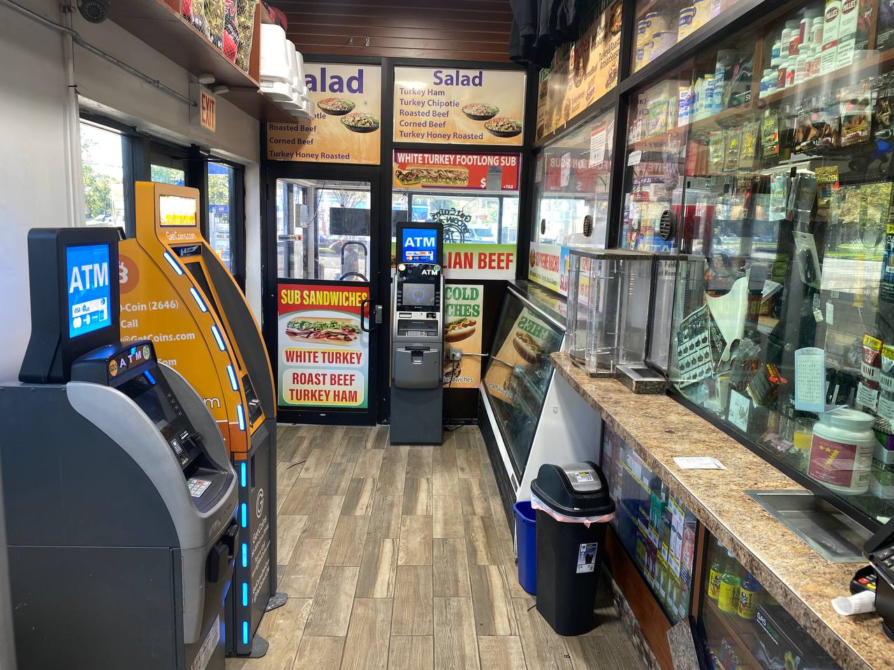 Getcoins - Bitcoin ATM - Inside of Clark Gas in Chicago, Illinois
