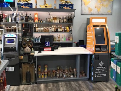 Getcoins - Bitcoin ATM - Inside of Primarily Wines, Spirits, and Liquor in Woodland Hills, California