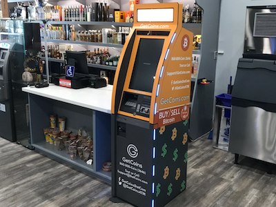 Getcoins - Bitcoin ATM - Inside of Primarily Wines, Spirits, and Liquor in Woodland Hills, California