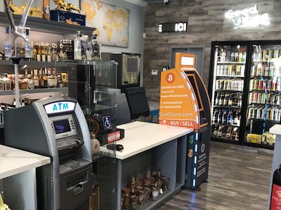 Getcoins - Bitcoin ATM - Inside of Primarily Wines, Spirits, and Liquor in Woodland Hills, California