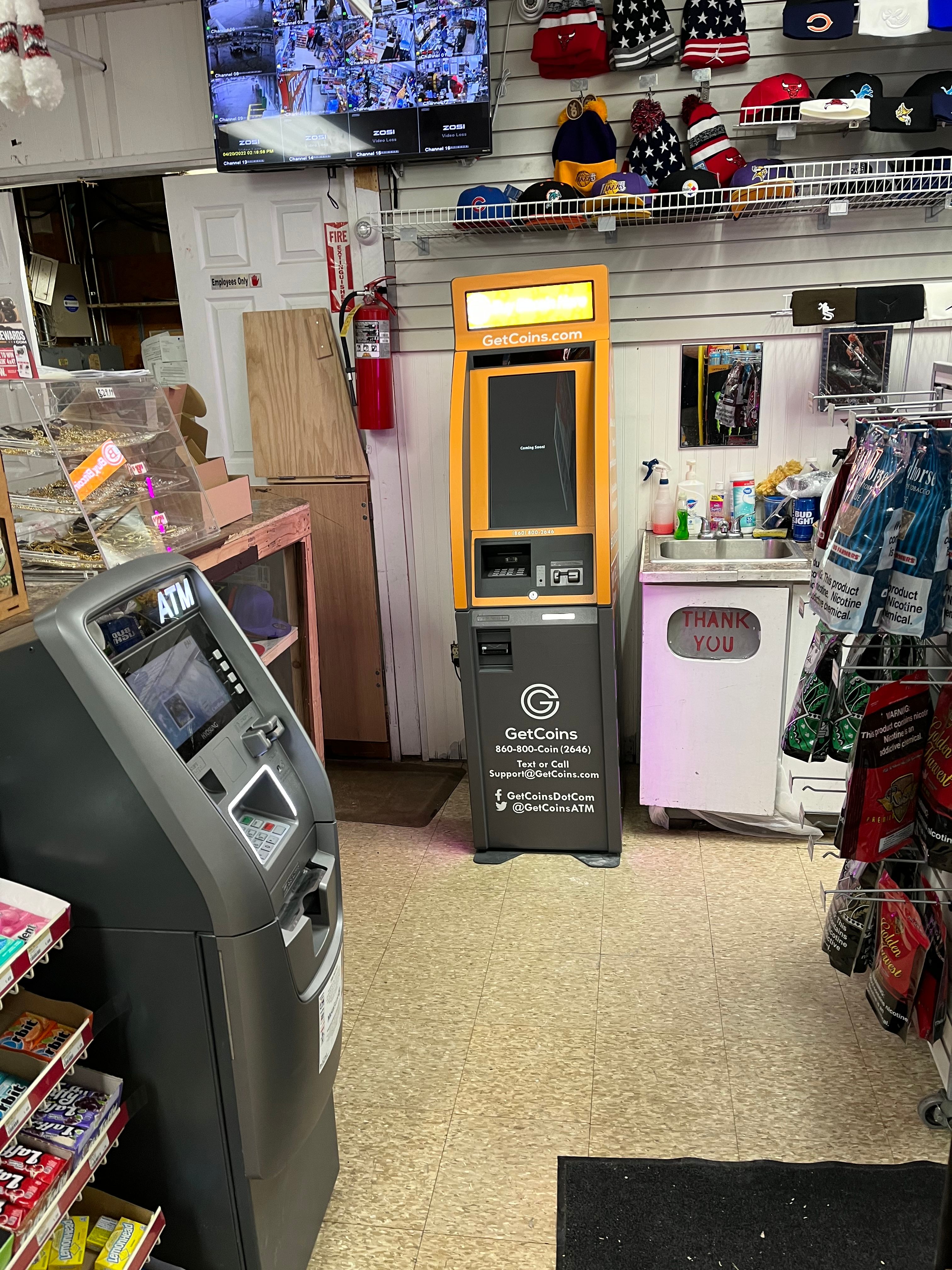 Getcoins - Bitcoin ATM - Inside of SNS Mart in Davenport, Iowa