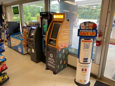 Getcoins - Bitcoin ATM - Inside of Shell in Chesterfield, Virginia