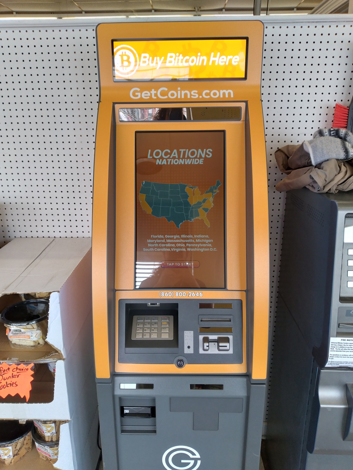 Getcoins - Bitcoin ATM - Inside of Tilton's Westside Thriftway in Topeka, Kansas