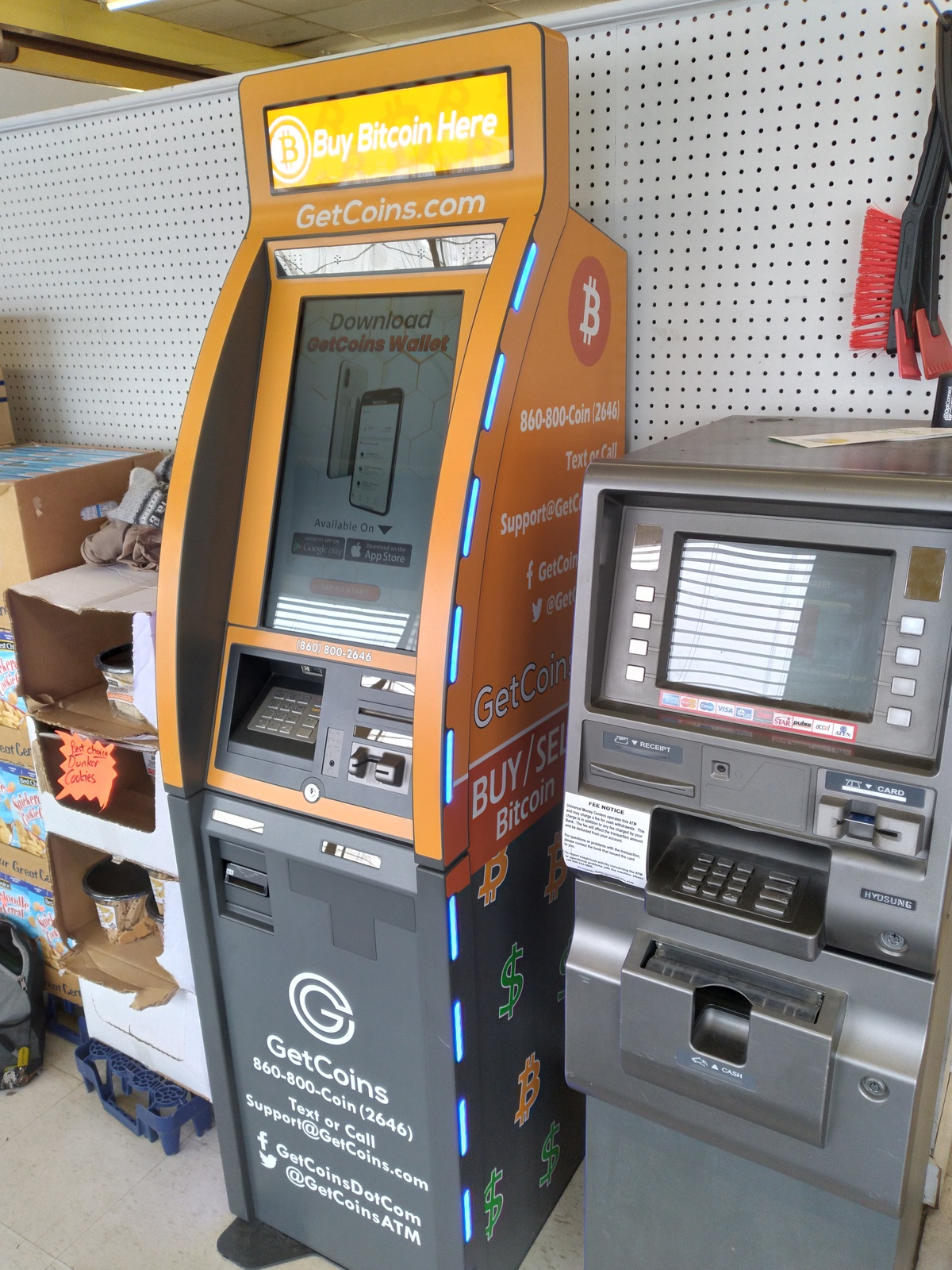 Getcoins - Bitcoin ATM - Inside of Tilton's Westside Thriftway in Topeka, Kansas