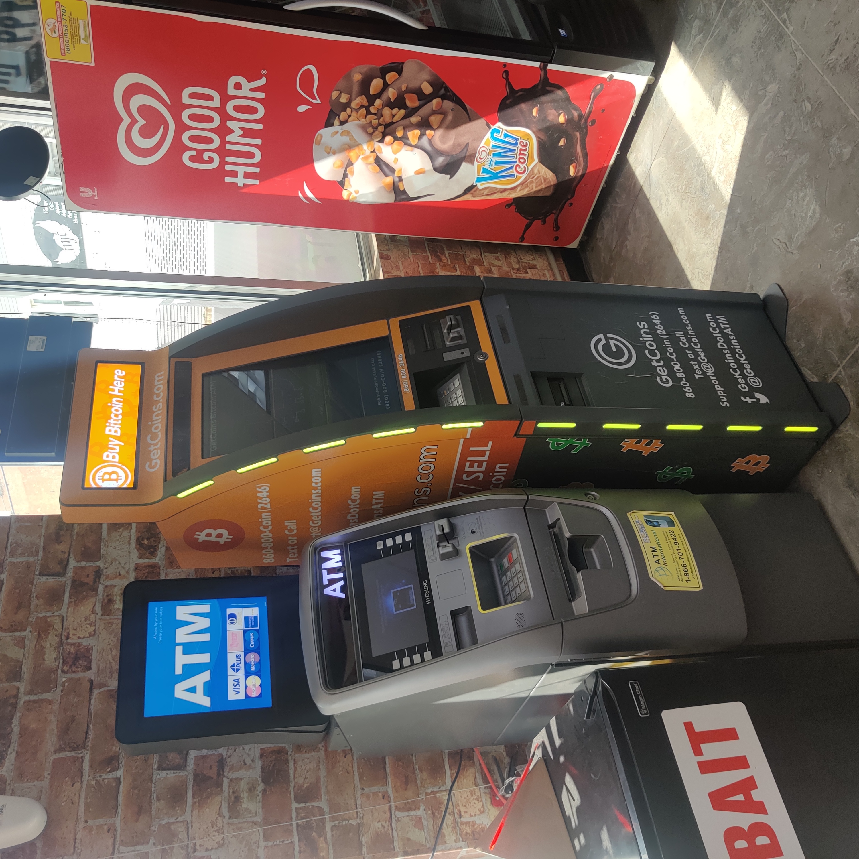 Getcoins - Bitcoin ATM - Inside of Shell Gas Station in Romeo, Michigan