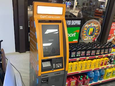 Getcoins - Bitcoin ATM - Inside of Crown Gas in Virginia Beach, Virginia