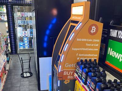 Getcoins - Bitcoin ATM - Inside of Crown Gas in Virginia Beach, Virginia
