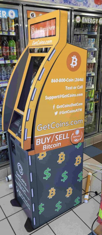 Getcoins - Bitcoin ATM - Inside of ARCO in Santa Maria, California