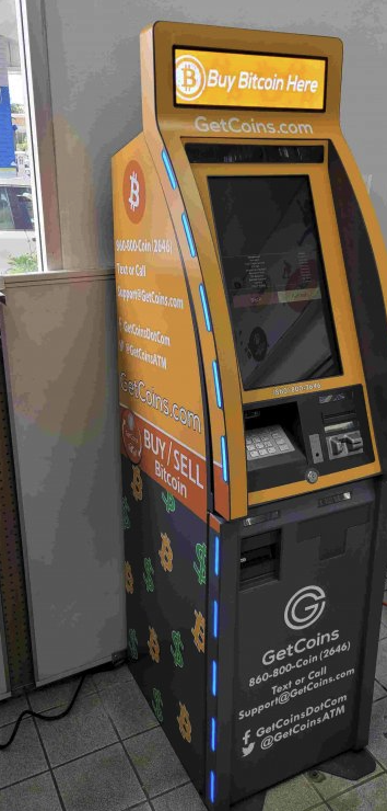 Getcoins - Bitcoin ATM - Inside of Valero in Paso Robles, California