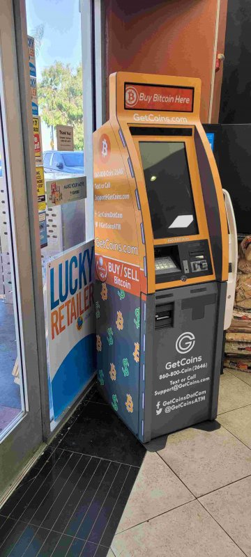 Getcoins - Bitcoin ATM - Inside of 76 Gas in Oxnard, California