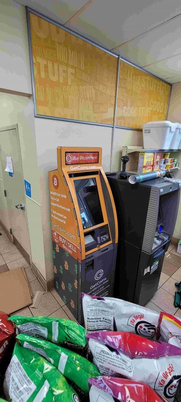 Getcoins - Bitcoin ATM - Inside of ARCO in Santa Maria, California