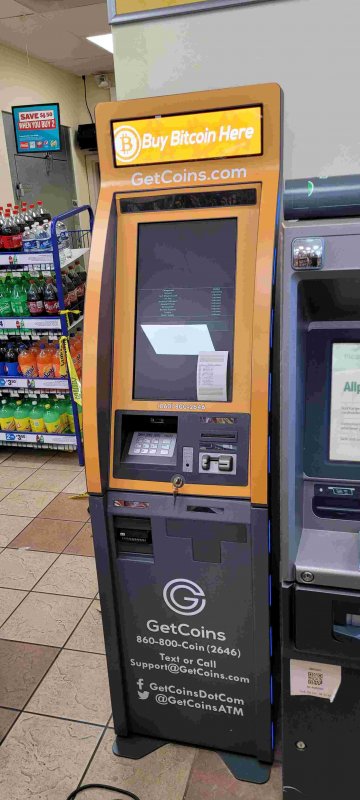 Getcoins - Bitcoin ATM - Inside of ARCO in Santa Maria, California