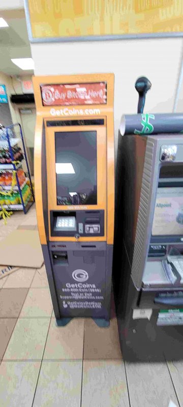 Getcoins - Bitcoin ATM - Inside of ARCO in Santa Maria, California