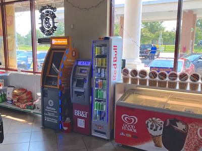 Getcoins - Bitcoin ATM - Inside of Exxon in Bowie, Maryland