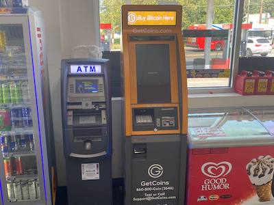 Getcoins - Bitcoin ATM - Inside of Shell in Oxon Hill, Maryland