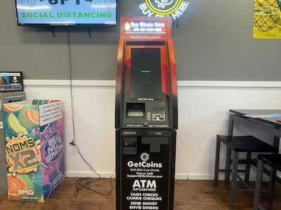 Getcoins - Bitcoin ATM - Inside of Good Guy Vapes in Phillipsburg, New Jersey