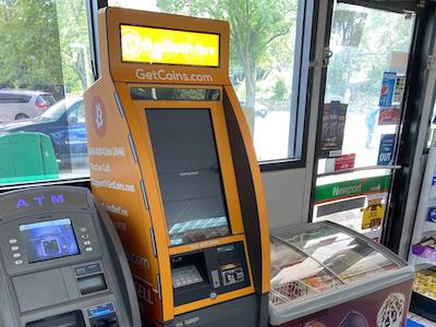 Getcoins - Bitcoin ATM - Inside of Exxon in Rockville, Maryland