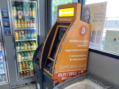Getcoins - Bitcoin ATM - Inside of Exxon in Rockville, Maryland