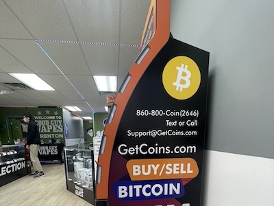 Getcoins - Bitcoin ATM - Inside of Good Guy Vapes in Trenton, New Jersey