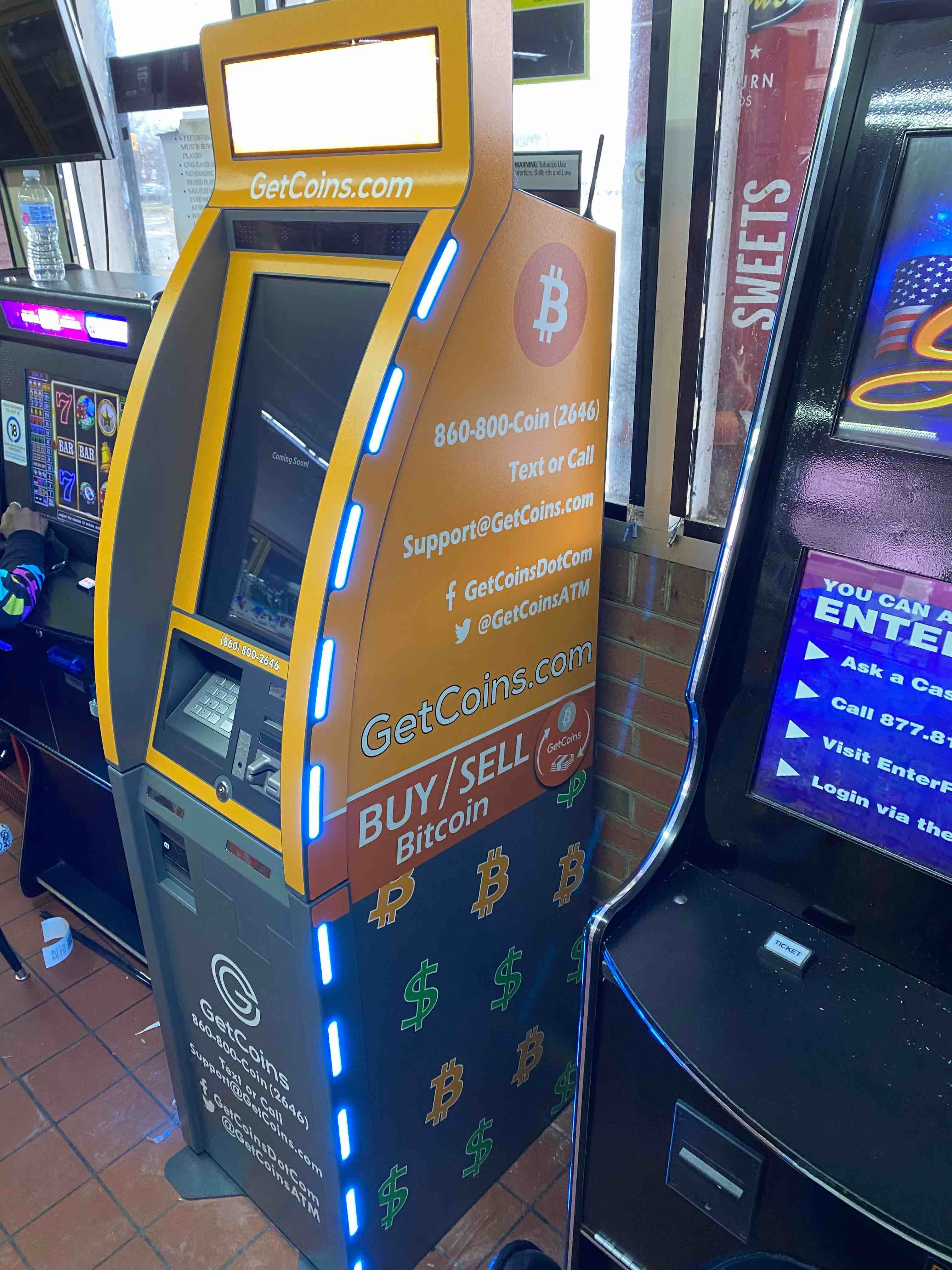 Getcoins - Bitcoin ATM - Inside of Short Stop Food Mart in Fayetteville, North Carolina