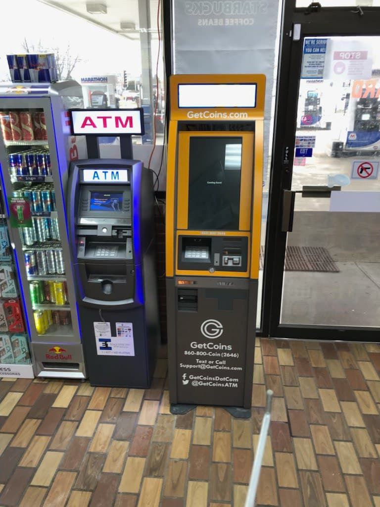 Getcoins - Bitcoin ATM - Inside of Marathon in Mundelein, Illinois