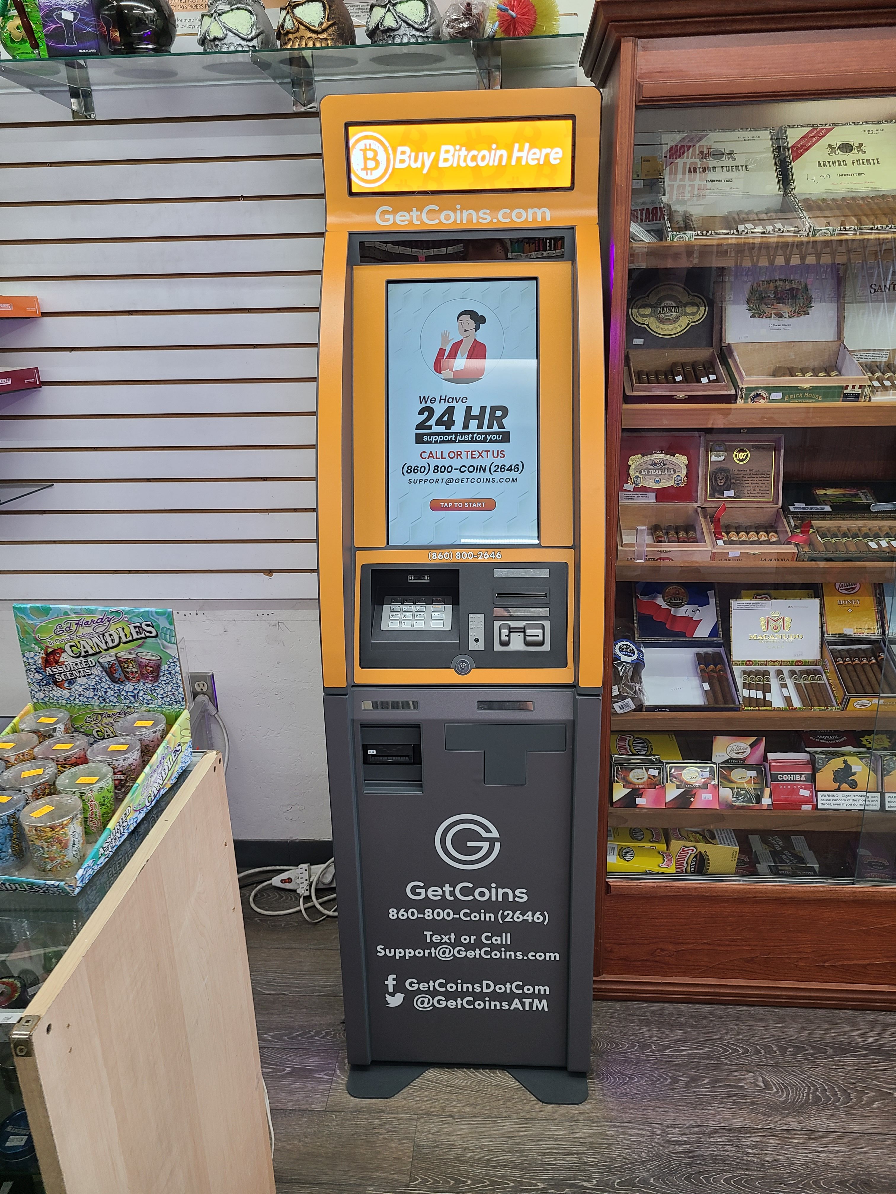 Getcoins - Bitcoin ATM - Inside of AZ Smoke Shop in Tempe, Arizona