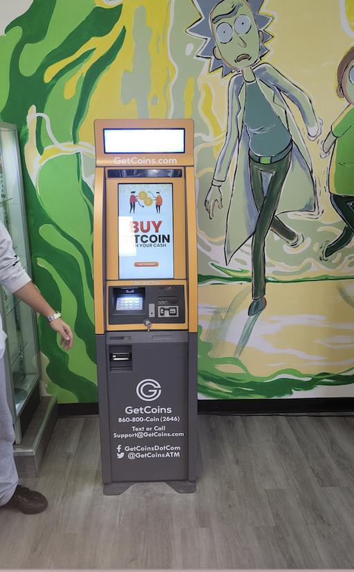 Getcoins - Bitcoin ATM - Inside of MR Puff Smoke Shop in Cincinnati, Ohio