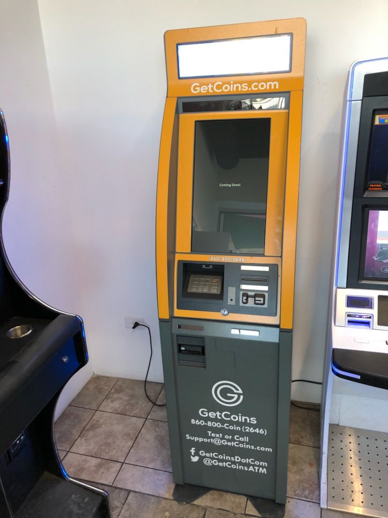 Getcoins - Bitcoin ATM - Inside of Mobil in Chicago, Illinois