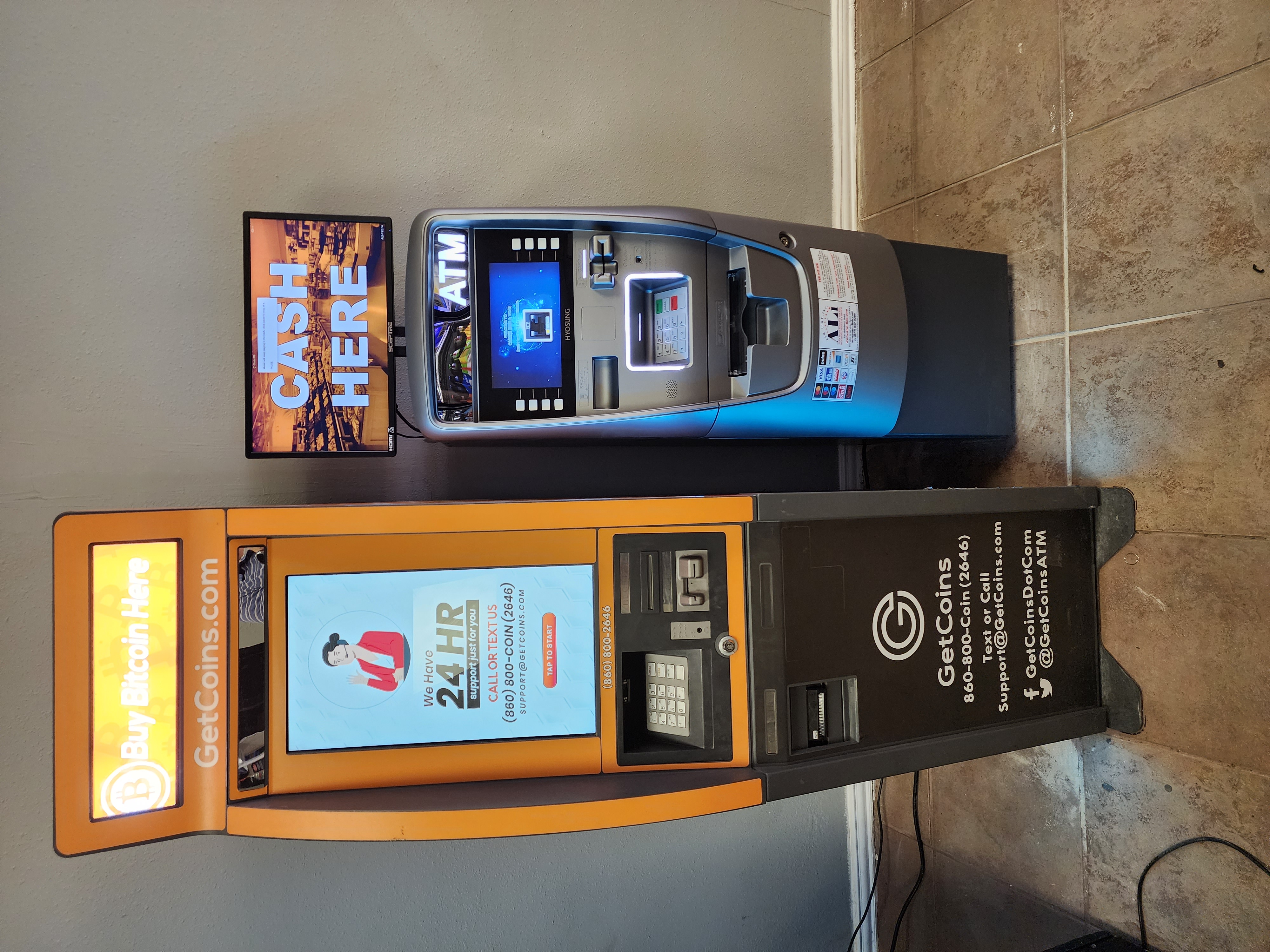 Getcoins - Bitcoin ATM - Inside of Corner Beer & Wine in Hurst, Texas