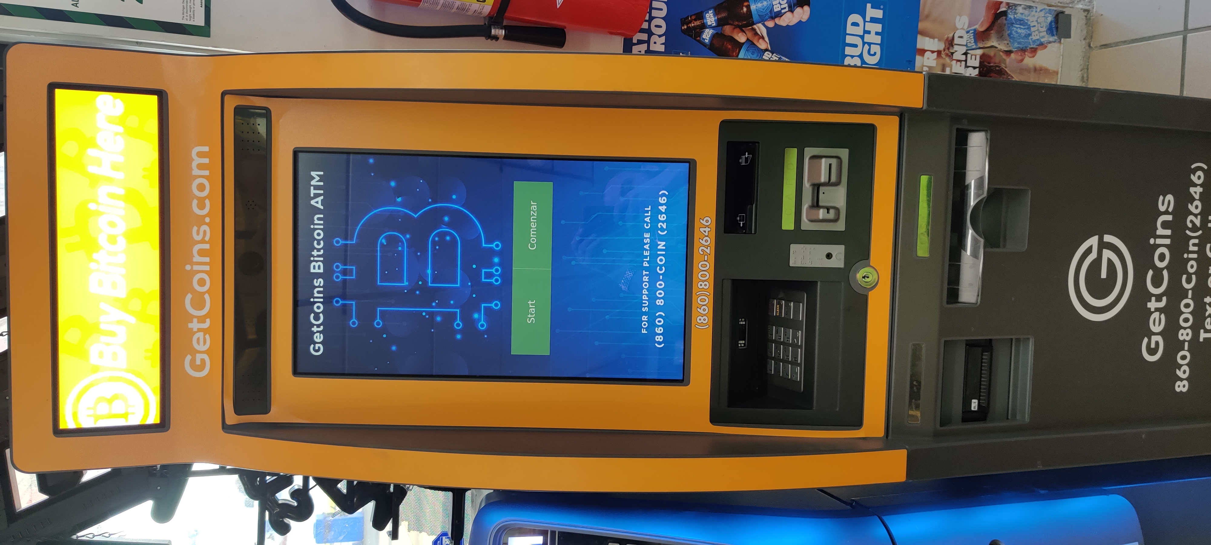Getcoins - Bitcoin ATM - Inside of Marathon in Grand Rapids, Michigan