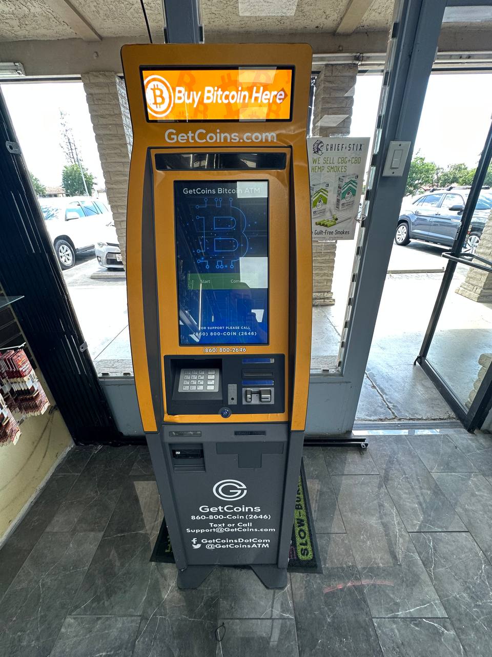 Getcoins - Bitcoin ATM - Inside of Highcloud #3 in Tustin, California