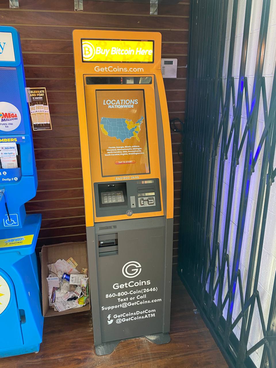 Getcoins - Bitcoin ATM - Inside of Cig Zone in Van Nuys, California