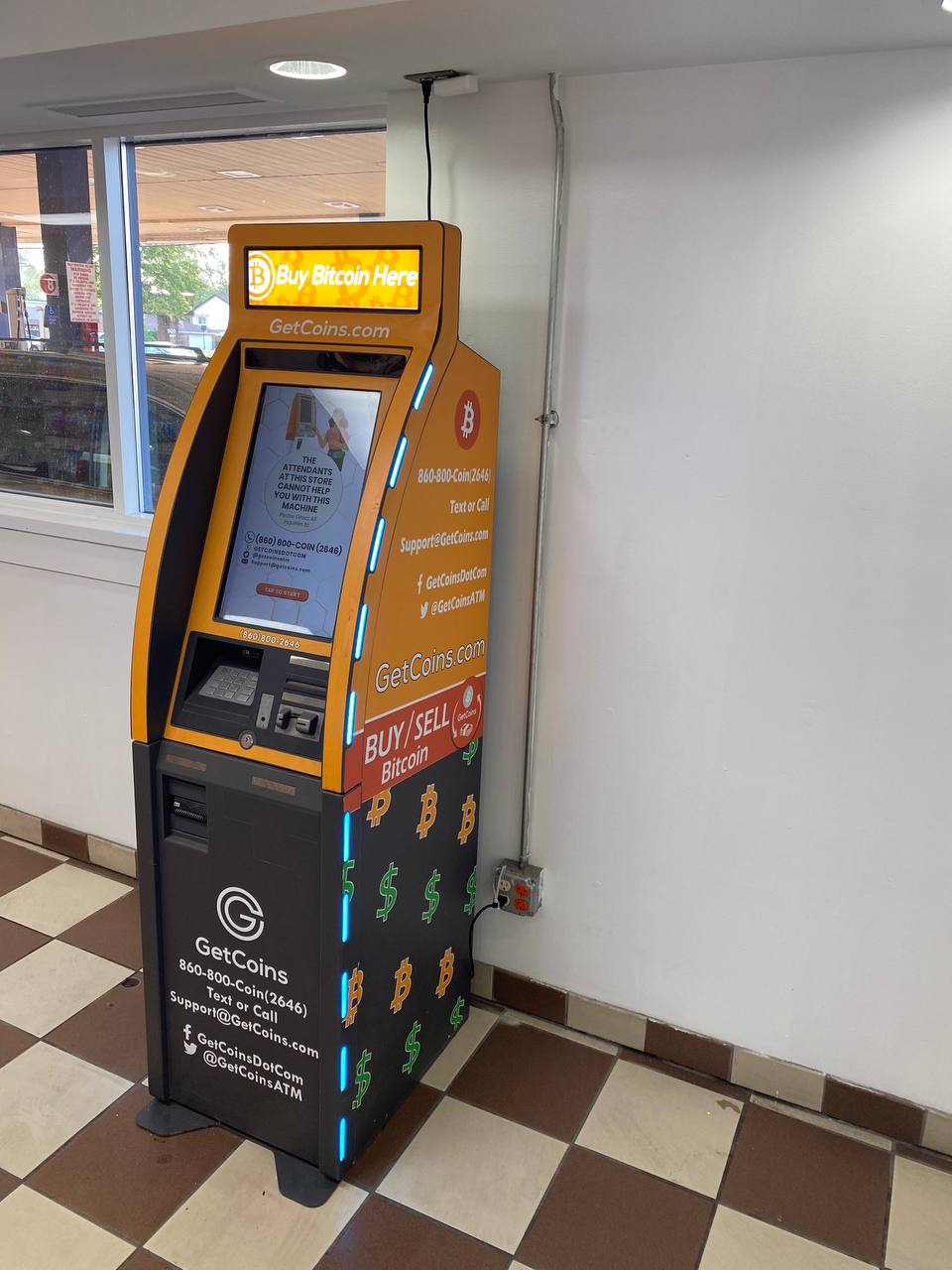 Getcoins - Bitcoin ATM - Inside of Fas Fuel in Lombard, Illinois