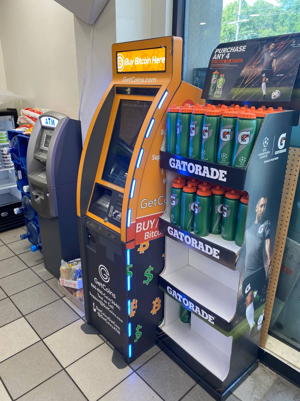 Getcoins - Bitcoin ATM - Inside of Exxon in Lake Shore, Maryland