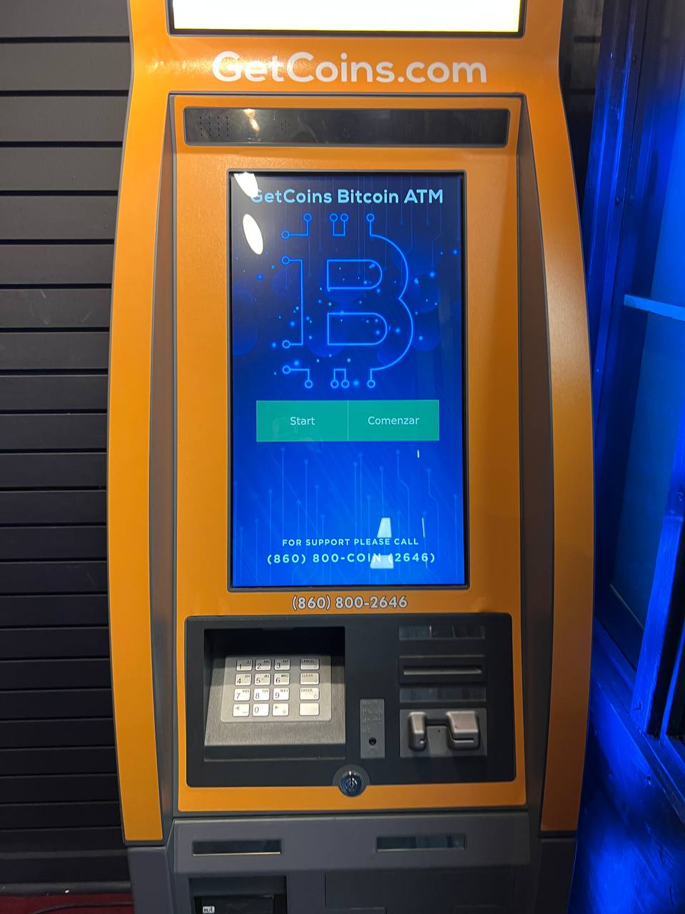 Getcoins - Bitcoin ATM - Inside of Smoke ET in Beaumont, Texas