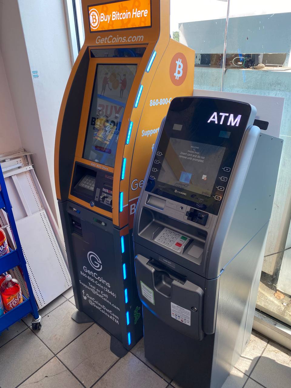Getcoins - Bitcoin ATM - Inside of Exxon in Memphis, Tennessee