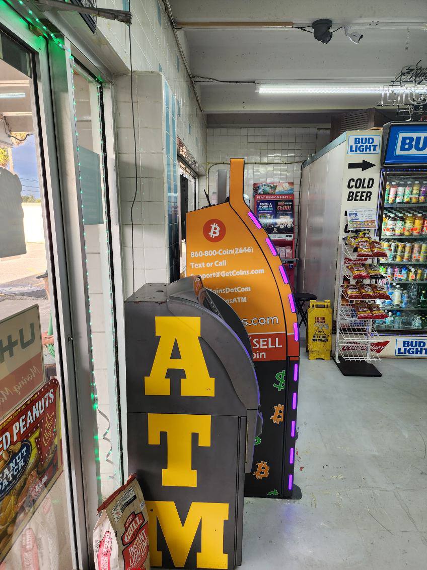 Getcoins - Bitcoin ATM - Inside of Winter Springs Food Mart in Winter Springs, Florida