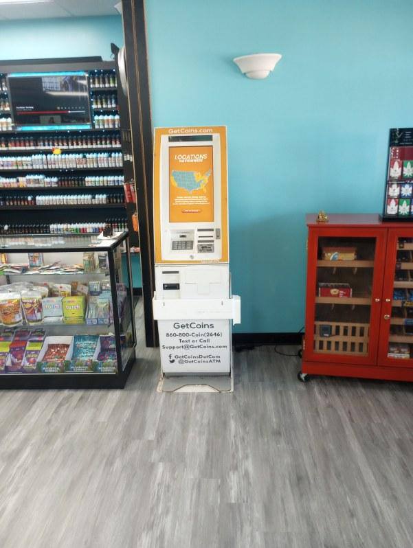 Getcoins - Bitcoin ATM - Inside of Smokers Crib in Mentor, Ohio