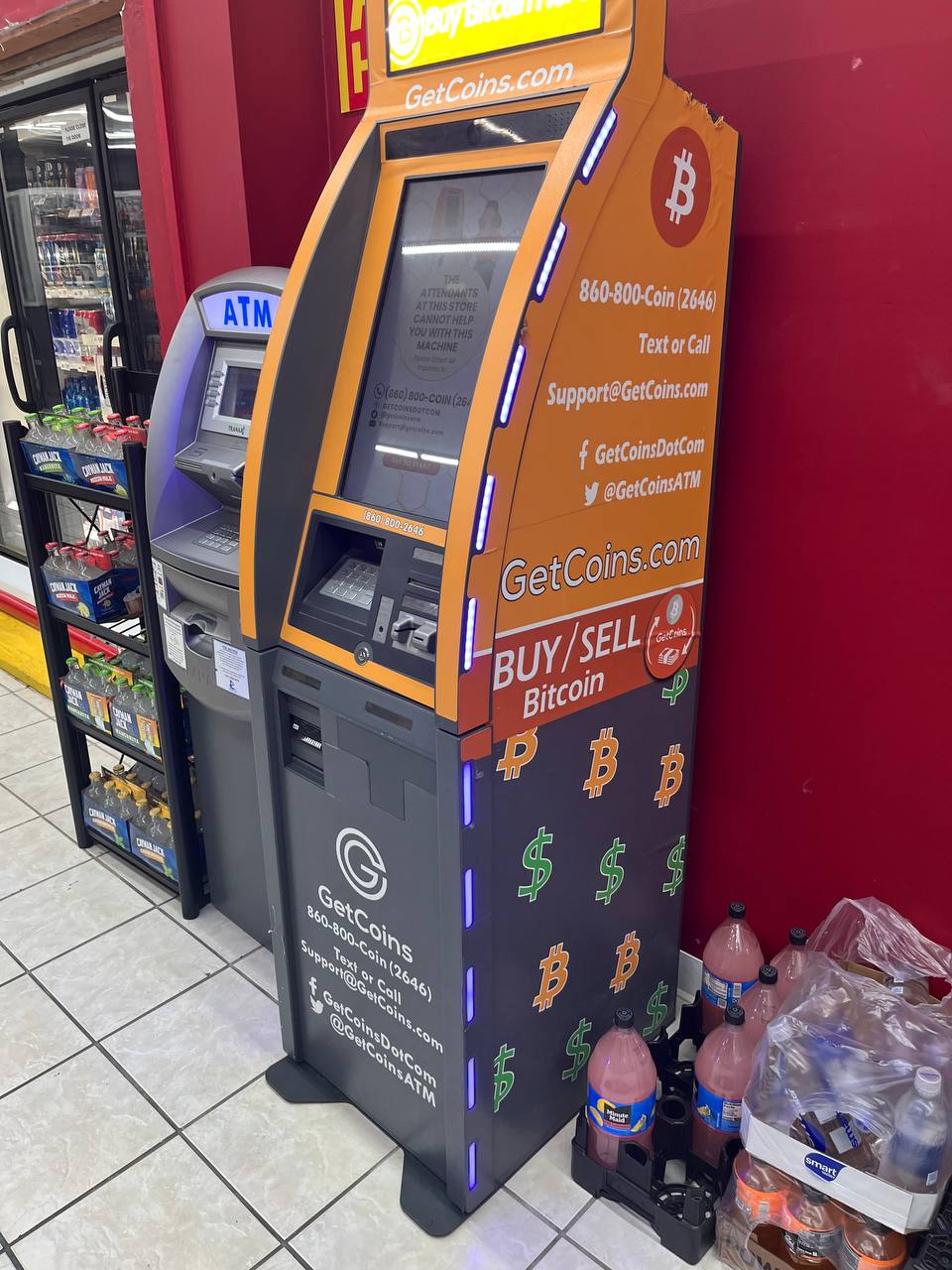 Getcoins - Bitcoin ATM - Inside of Manna Mart in Augusta, Georgia