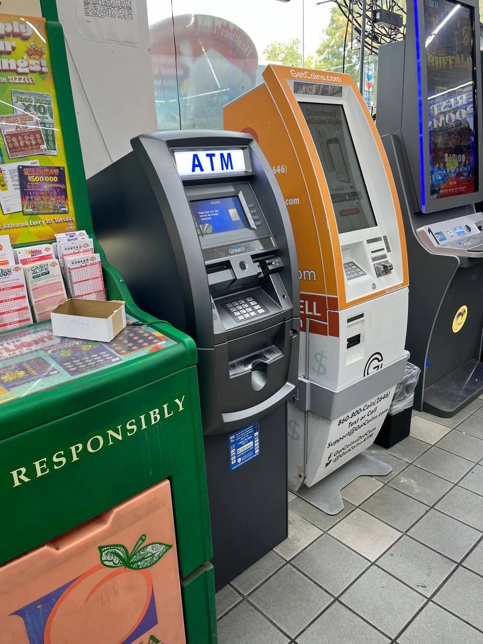 Getcoins - Bitcoin ATM - Inside of Chevron in Sandy Springs, Georgia