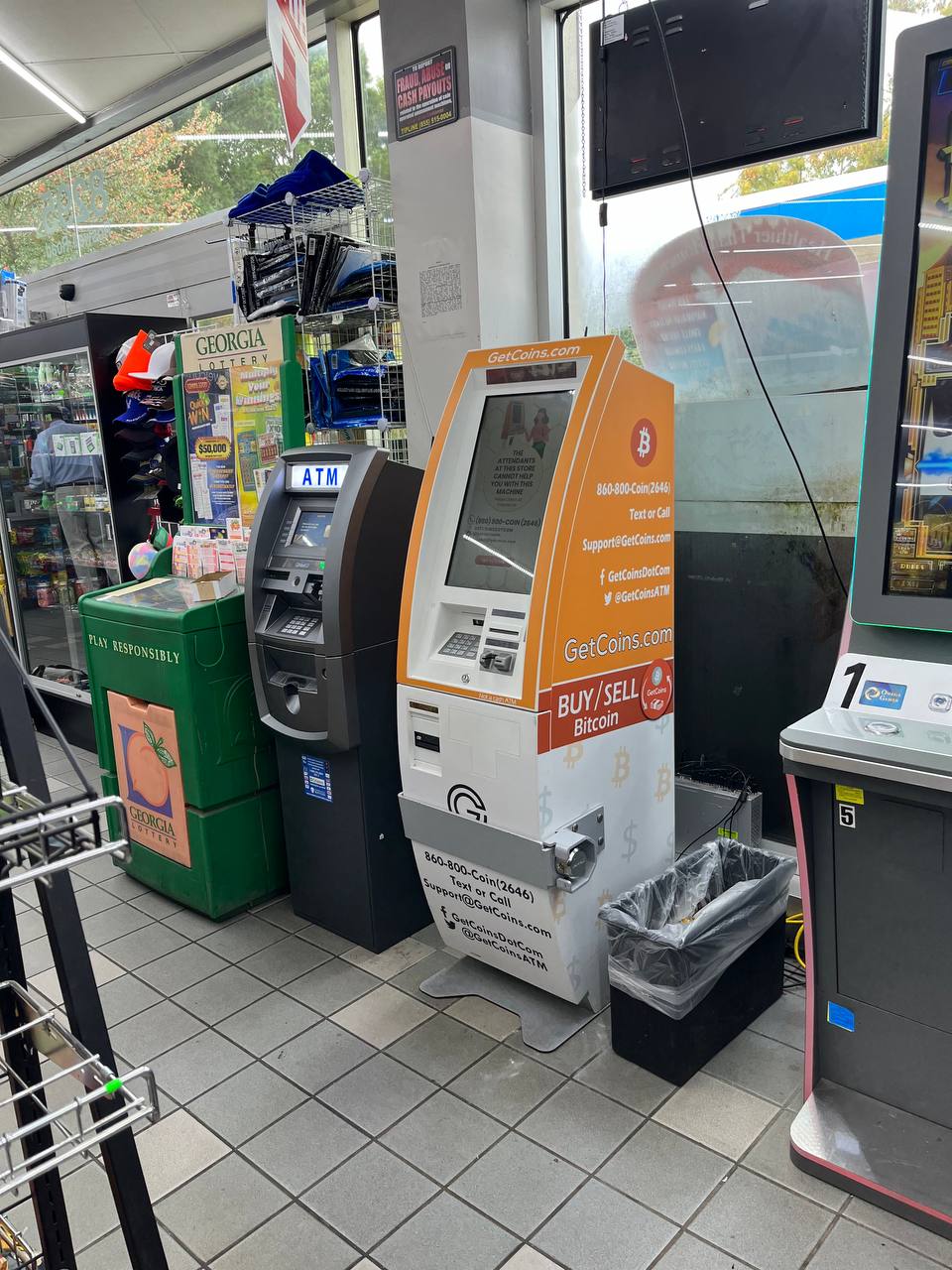Getcoins - Bitcoin ATM - Inside of Chevron in Sandy Springs, Georgia